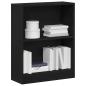 Preview: Bücherregal Schwarz 60x24x76 cm aus Holzwerkstoff