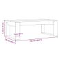 Preview: Couchtisch in Schwarz mit Eiche, 102x50x35 cm aus Holzwerkstoff