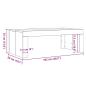 Preview: Couchtisch Schwarz Eiche 102x50x35 cm Holzwerkstoff