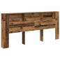 Preview: Kopfteile Schrank Altholz 220x18,5x104,5 cm