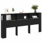 Preview: Kopfteilschrank Schwarze Eiche 220x18,5x104,5 cm