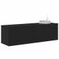 Preview: TV-Schränke 2er Set Schwarz Eiche 100x30x30 cm Holzfaser