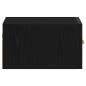 Preview: Wandmontierter Nachttisch Schwarzer Eichenholz 35x35x20 cm