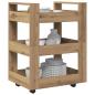 Preview: Küchenwagen Artisan Eiche 60x45x80 cm Ingenieurholz