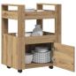 Preview: Küchenwagen Artisan Eiche 60x45x80 cm Holzwerkstoff