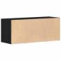 Preview: TV-Schrank Schwarz Eiche 100x35x40 cm Holzwerkstoff