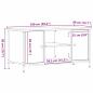 Preview: TV-Schrank Alte Optik 100x40x50 cm Holzwerkstoff und Stahl