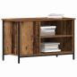 Preview: TV-Schrank Alteiche 80x40x50 cm Ingenieurholz und Stahl