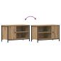 Preview: TV-Schrank Artisan Eiche 80x40x50 cm Holzwerkstoff und Stahl