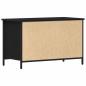 Preview: TV-Schrank Schwarz Eiche 80x40x50 cm Tischlerplatten und Stahl