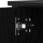 Preview: TV-Schrank Schwarz Eiche 80x40x50 cm Tischlerplatten und Stahl