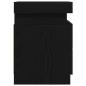 Preview: Nachttisch mit LED-Lichtern Schwarz Eiche 35x39x55 cm