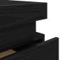 Preview: Nachttisch mit LED-Lichtern Schwarz Eiche 35x39x55 cm