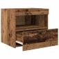Preview: Nachttisch mit LED-Lichtern Alte Holz 50x40x45 cm