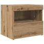 Preview: Nachttisch mit LED-Lichtern Artisan Eiche 50x40x45 cm