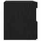 Preview: Nachttisch mit LED-Lichtern Schwarz Eiche 50x40x45 cm