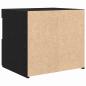 Preview: Nachttisch mit LED-Lichtern Schwarz Eiche 50x40x45 cm