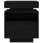 Preview: Nachttisch mit LED-Lichtern Schwarz Eiche 40x39x48,5 cm