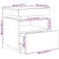 Preview: Nachttisch 2 stk. Schwarz Eichen-Optik 40 x 39 x 48,5 cm