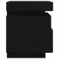 Preview: Nachttisch mit LED-Lichtern 2 Stück Schwarz Eiche 40x39x48,5 cm