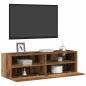 Preview: TV-Wandregal Alte Holz 100x30x30 cm Engineered Wood