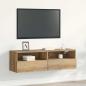 Preview: ARDEBO.de - TV-Wandregal Artisan Eiche 100x30x30 cm Holzwerkstoff
