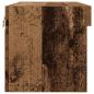 Preview: TV-Wandregal mit LED-Lichtern aus altem Holz 80x30x30 cm