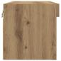 Preview: TV-Wandregal mit LED-Lichtern Artisan Eiche 80x30x30 cm