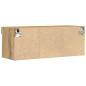 Preview: TV-Wandregal mit LED-Lichtern Artisan Eiche 80x30x30 cm