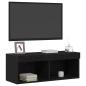 Preview: TV-Wandschrank mit LED-Lichtern Schwarz Eiche 80x30x30 cm