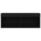 Preview: TV-Wandschrank mit LED-Lichtern Schwarz Eiche 80x30x30 cm