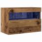Preview: TV-Wandschrank mit LED-Leuchten Alte Holz 60x30x40 cm