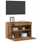 Preview: TV-Wandschrank mit LED-Leuchten Alte Holz 60x30x40 cm