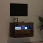 Preview: TV-Wandschrank mit LED-Leuchten Alte Holz 60x30x40 cm