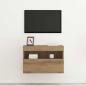 Preview: TV-Wandregal mit LED-Lichtern Artisan Eiche 60x30x40 cm