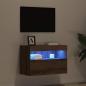 Preview: TV-Wandregal mit LED-Lichtern Artisan Eiche 60x30x40 cm