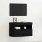 Preview: ARDEBO.de - TV-Wandschrank mit LED-Lichtern Schwarz Eiche 60x30x40 cm