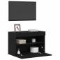 Preview: TV-Wandschrank mit LED-Lichtern Schwarz Eiche 60x30x40 cm