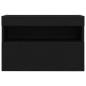 Preview: TV-Wandschrank mit LED-Lichtern Schwarz Eiche 60x30x40 cm