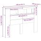 Preview: LED Kopfteil Schwarz Eiche 140x18,5x40 cm Holzwerkstoff