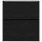 Preview: Schuhschrank mit Klappschublade Schwarz Eiche 80x21x87,5 cm