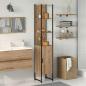 Preview: ARDEBO.de - Badezimmer Schrank Artisan Eiche 33x33x185,5 cm Engineering Holz