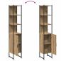 Preview: Badezimmer Schrank Artisan Eiche 33x33x185,5 cm Engineering Holz