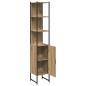 Preview: Badezimmer Schrank Artisan Eiche 33x33x185,5 cm Engineering Holz