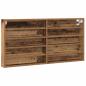 Preview: Wandregal im Vintage-Stil aus Altholz und Holzwerkstoff