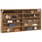 Preview: Wandregal im Vintage-Stil aus Altholz und Holzwerkstoff