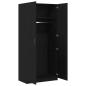Preview: Kleiderschrank Schwarz Eiche 90x52x200 cm Holzwerkstoff