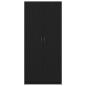 Preview: Kleiderschrank Schwarz Eiche 90x52x200 cm Holzwerkstoff