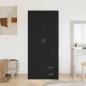 Preview: Kleiderschrank Schwarz Eiche 80x52x180 cm Ingenieurholz