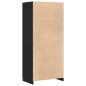 Preview: Kleiderschrank Schwarz Eiche 80x52x180 cm Ingenieurholz
